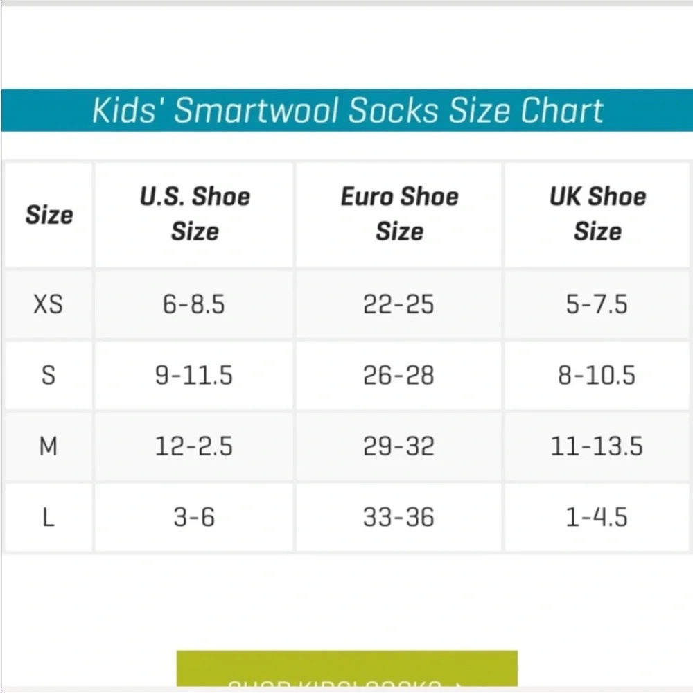 Smartwool Pink Kids Wool Ski‎ Socks Size Large 3-6